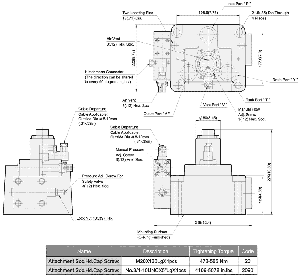 EFBG-10 40Ω-10Ω Series Dimensions