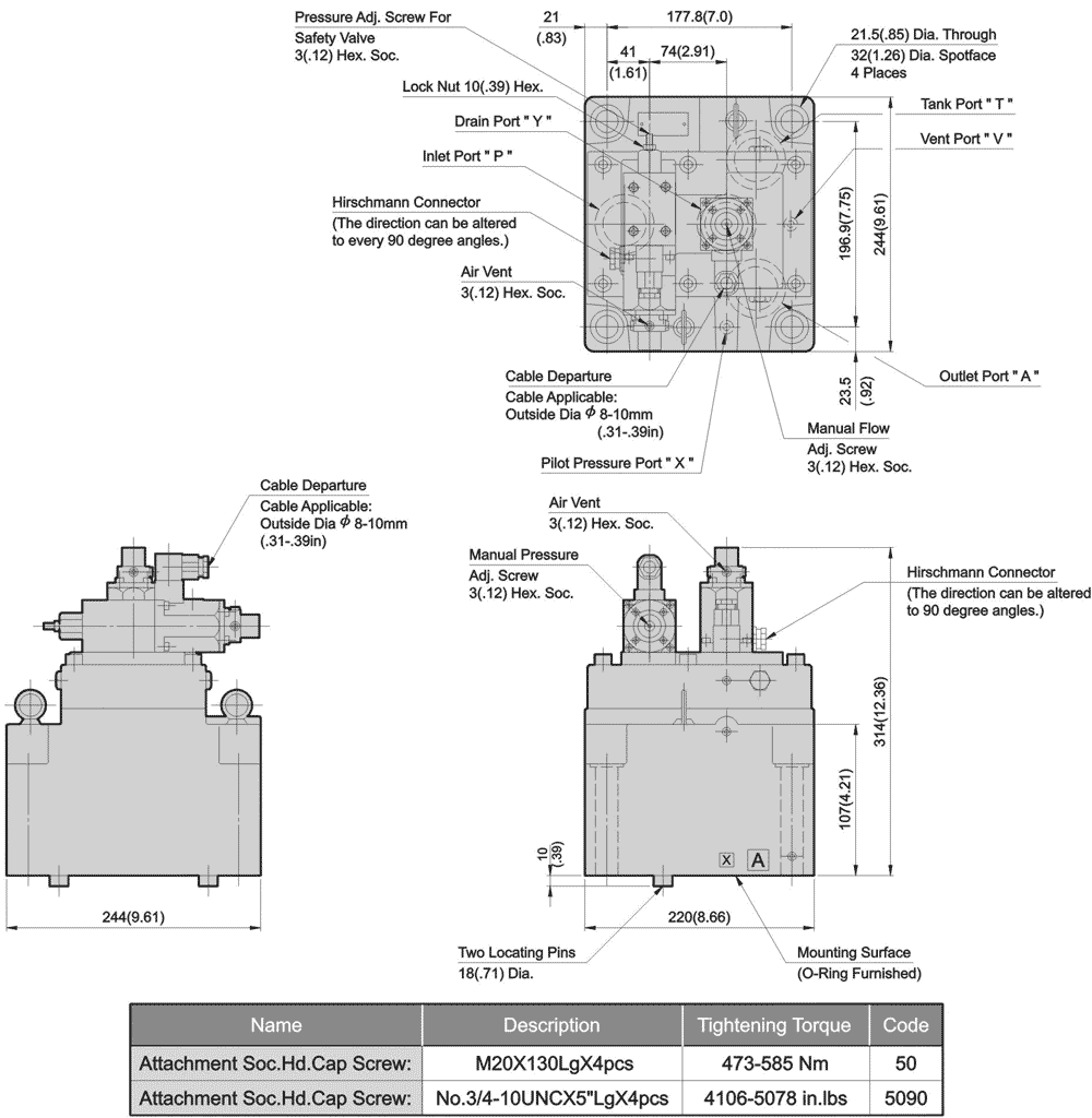 EFBG-10 10Ω-10Ω Series Dimensions 